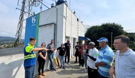 Foto da visita técnica realizada na estação de tratamento de água